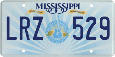 MS license plate LRZ529