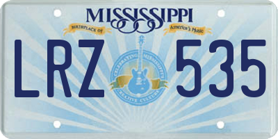 MS license plate LRZ535