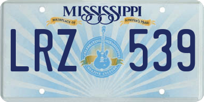 MS license plate LRZ539