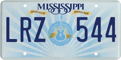 MS license plate LRZ544
