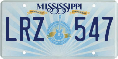 MS license plate LRZ547