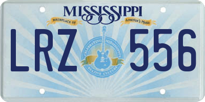 MS license plate LRZ556