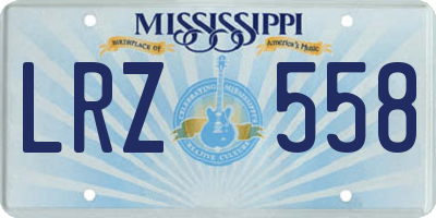 MS license plate LRZ558