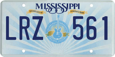 MS license plate LRZ561