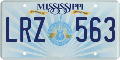 MS license plate LRZ563