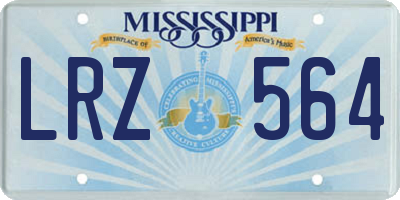 MS license plate LRZ564