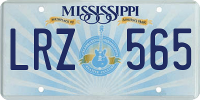 MS license plate LRZ565