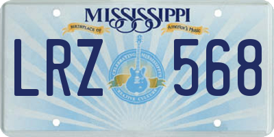 MS license plate LRZ568