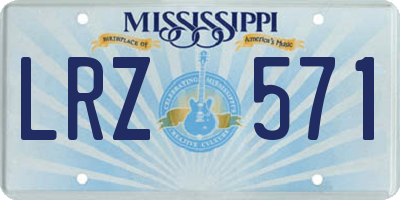 MS license plate LRZ571