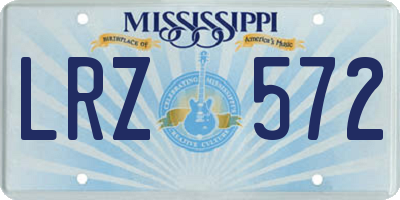 MS license plate LRZ572