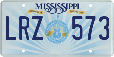 MS license plate LRZ573