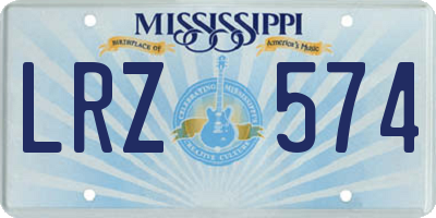 MS license plate LRZ574