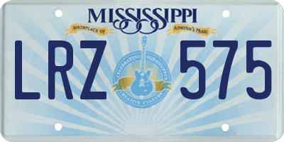 MS license plate LRZ575
