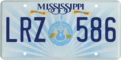 MS license plate LRZ586