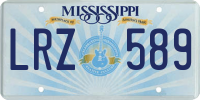 MS license plate LRZ589