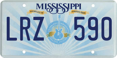 MS license plate LRZ590