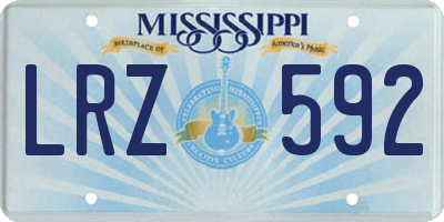 MS license plate LRZ592