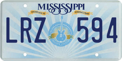 MS license plate LRZ594