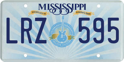 MS license plate LRZ595