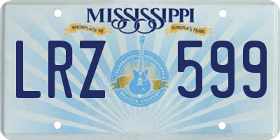 MS license plate LRZ599