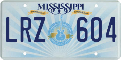MS license plate LRZ604