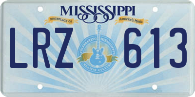 MS license plate LRZ613