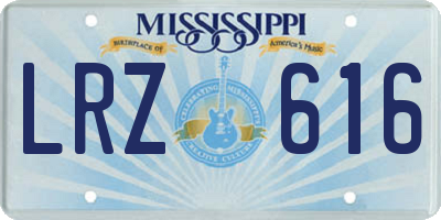 MS license plate LRZ616