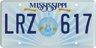 MS license plate LRZ617