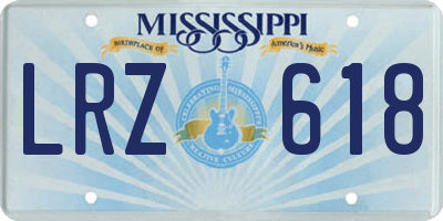 MS license plate LRZ618