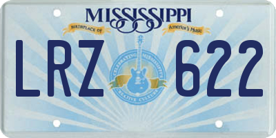 MS license plate LRZ622