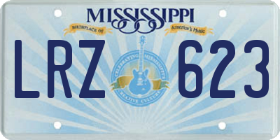 MS license plate LRZ623