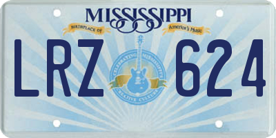 MS license plate LRZ624