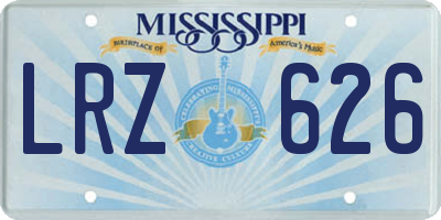 MS license plate LRZ626