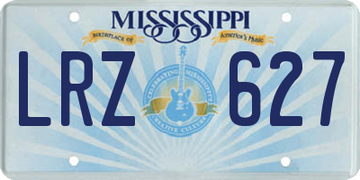 MS license plate LRZ627