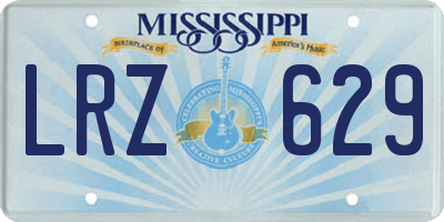 MS license plate LRZ629