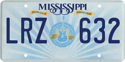 MS license plate LRZ632