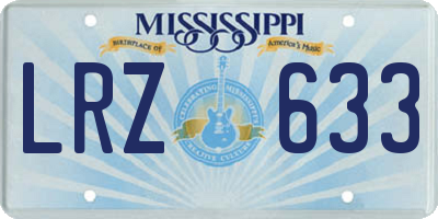 MS license plate LRZ633