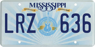 MS license plate LRZ636