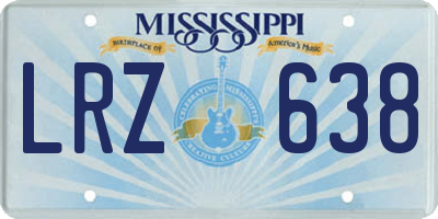 MS license plate LRZ638