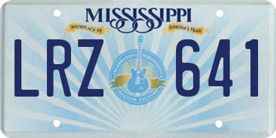 MS license plate LRZ641