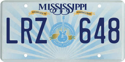 MS license plate LRZ648