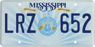 MS license plate LRZ652