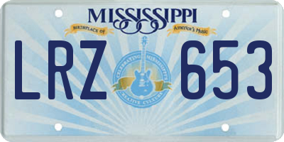 MS license plate LRZ653