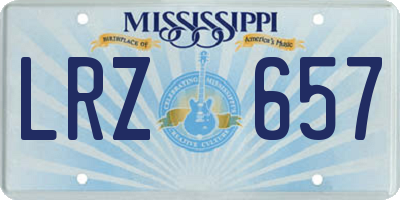 MS license plate LRZ657
