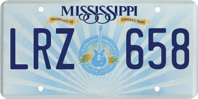 MS license plate LRZ658