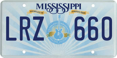 MS license plate LRZ660