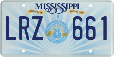 MS license plate LRZ661