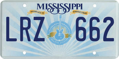 MS license plate LRZ662