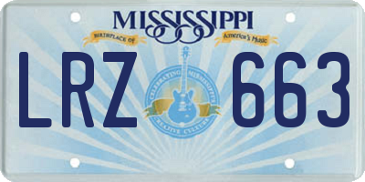 MS license plate LRZ663
