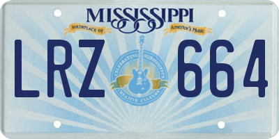 MS license plate LRZ664